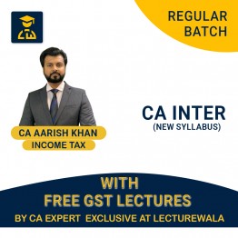 CA Inter Income Tax With Free GST Regular Batch : Video Lecture + Study Material By CA Aarish Khan (For May 2023 & Nov 2023)