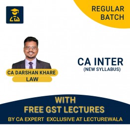 CA Inter Law with Free GST  Regular Course  Regular batch By CA Darshan Khare  :Pen Drive  / Online Classes