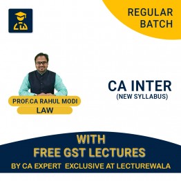CA Inter Law With Free GST Regular Course : Video Lecture + Study Material By Prof.CA Rahul Modi( For May 2023)