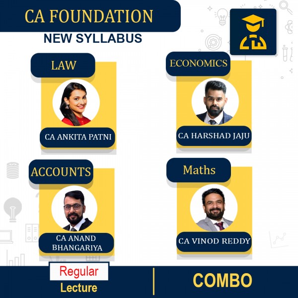 CA FOUNDATION COMBO COMPLETE CA FOUNDATION Face To Face Batch  BY SWAPNIL PATNI CLASSES : Face To Face .