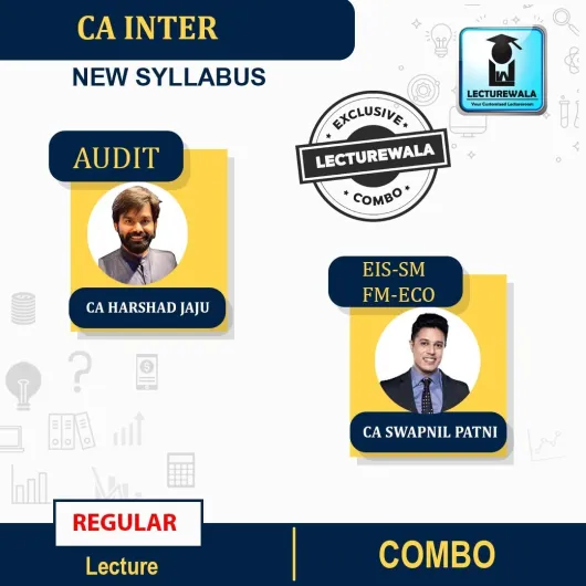 CA Inter FM-ECO.+EIS-SM +AUDIT COMBO Regular Course : By CA Swapnil Patni, CA Harshad Jaju,CA : Pen drive / online classes