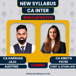 CA Ankita Patni Corp. & Other Laws & CA Harshad jaju Auditing and Ethics Online Regular Combo Classes For CA Inter CA Ankita Patni Corp. & Other Laws & CA Harshad jaju Auditing and Ethics Online Regular Combo Classes For CA Inter