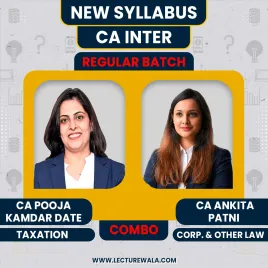 CA Ankita Patni Corp. & Other Laws & CA Pooja Kamdar Date Taxation Regular Online Combo Classes For CA Inter CA Ankita Patni Corp. & Other Laws & CA Pooja Kamdar Date Taxation Regular Online Combo Classes For CA Inter