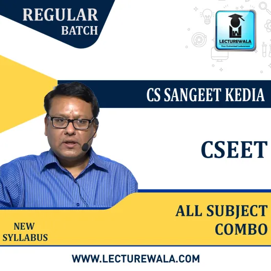 Company Secretary Executive Entrance Test (CSEET) All Sub Combo Regular Course : Video Lecture + Study Material By CS Sangeet Kedia Academy : Online Classes