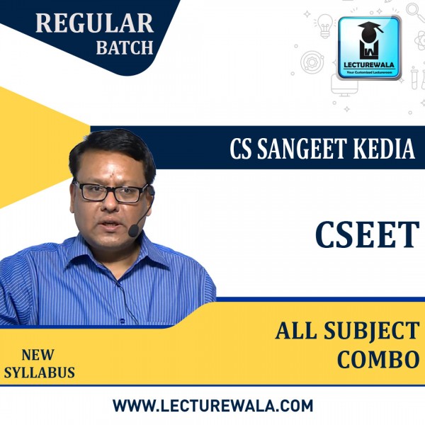 Company Secretary Executive Entrance Test (CSEET) All Sub Combo Regular Course : Video Lecture + Study Material By CS Sangeet Kedia Academy : Online Classes