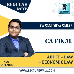 CA Final Combo Audit & Law + Economic Law (Paper 6D) New Syllabus Regular Course : Video Lecture + Study Material By CA Sanidhya Saraf (For May 2022 & Nov. 2022)