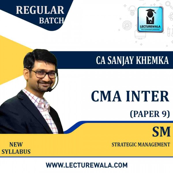 CMA Inter SM Regular Course : Video Lecture + Study Material by CA Sanjay Khemka : Pen Drive / Online Classes