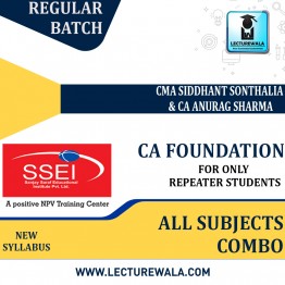 CA Foundation All Subject Combo Regular Course For Only Repeater Students New Syllabus : Video Lecture + Study Material by SSEI (For May 2023)