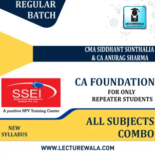 CA Foundation All Subject Combo Regular Course For Only Repeater Students New Syllabus : Video Lecture + Study Material by SSEI (For May 2023) CA Foundation All Subject Combo Regular Course For Only Repeater Students New Syllabus : Video Lecture + Study Material by SSEI (For May 2023)