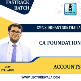CA Foundation Accounts Crash Course by CMA Siddhanth Sonthalia : Online classes.