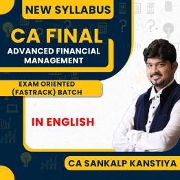 CA Final New Scheme Advanced Financial Management (AFM) Latest Recorded LIVE Fastrack Exam Oriented Batch In English By CA Sankalp Kanstiya : Pen drive / online classes.