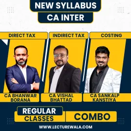 CA Inter Cost and Management Accounting & Taxation Regular Batch By CA Bhanwar Borana, CA Sankalp kanstiya & CA Vishal Bhattad : Online / Pen drive Classes CA Inter Cost and Management Accounting & Taxation Regular Batch By CA Bhanwar Borana, CA Sankalp kanstiya & CA Vishal Bhattad : Online / Pen drive Classes