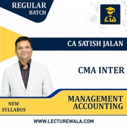 CMA Inter Management Accounting  Paper 12 Regular Course By CA Satish Jalan:  Online classes.