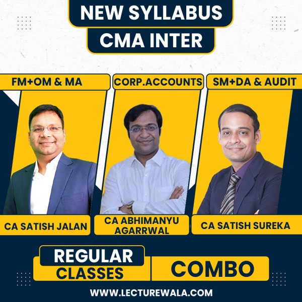 CA  Abhimanyu Aggarwal Classes Group 2 COMBO Regular Batch For CMA Inter : Google Drive / Pen Drive Classes