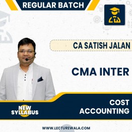 CMA Inter Cost Accounting Regular Course New Syllabus By CA Satish Jalan: Pen Drive / Google Drive.