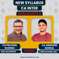 CA Parveen Sharma Advanced Accounts & CA Abhishek Bansal Law regular Online Combo Classes For CA Inter
