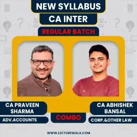 CA Parveen Sharma Advanced Accounts &amp; CA Abhishek Bansal Law regular Online Combo Classes For CA Inter