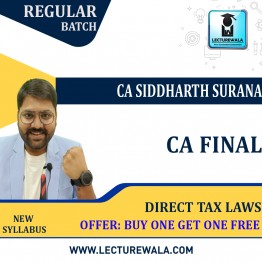 CA Final Direct Tax Laws Regular Course : Video Lecture + Study Material By CA Siddharth Surana (For May / Nov.2023 Onwards)