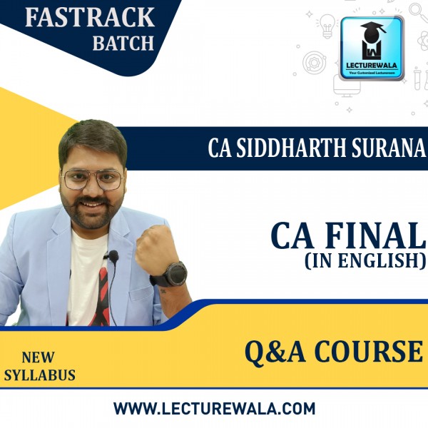 CA Final Direct Tax Laws ONLY Q&A Course In English By CA Siddharth Surana : Pendrive / Online Classes