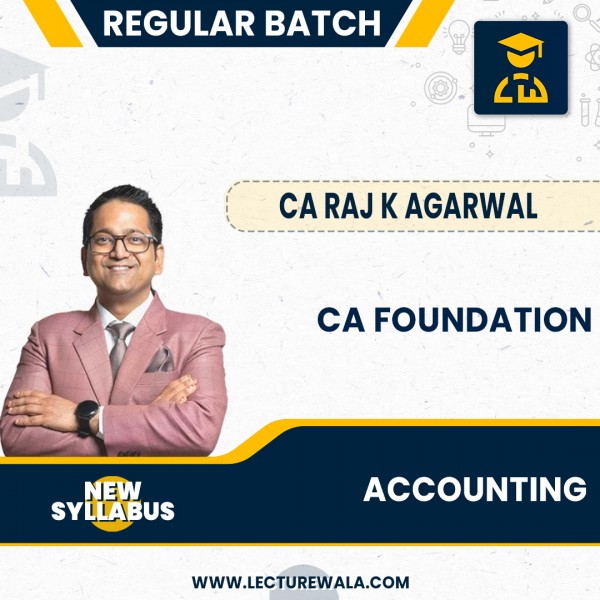 CA Foundation New Syllabus Accounting Regular Course By  CA Raj K Agrawal: Pen Drive / Online Classes