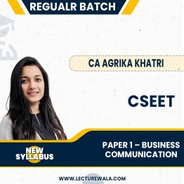 CSEET New Syllabus Paper 1 – Business Communication Regular Classes By CA Agrika Khatri : Pen Drive / Online Classes
