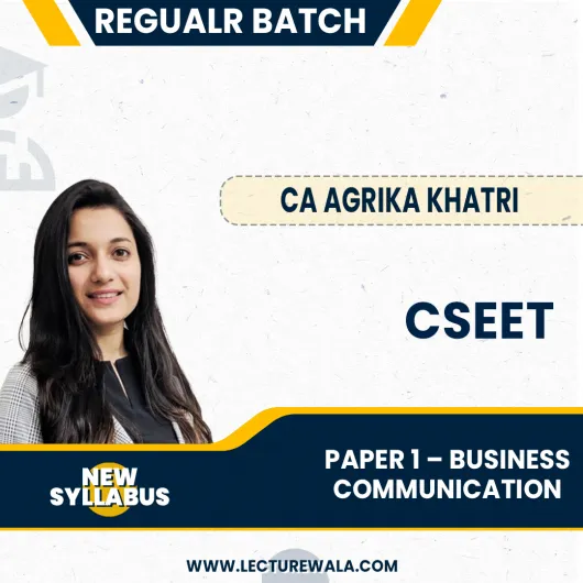 CA Agrika Khatri Business Communication Regular Classes For CSEET : Pen Drive / Online Classes