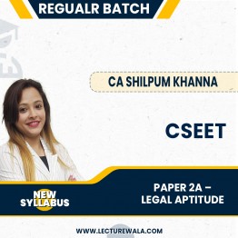 CSEET New Syllabus Paper 2A – Legal Aptitude Regular Classes By CA Shilpum Khanna : Pen Drive / Online Classes