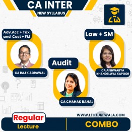 CA Inter New Syllabus Both group Combo Regular Course By CA Raj K Agrawal,CA Chahak Bahal & CA Aishwarya Khandelwal Kapoor : Online Classes