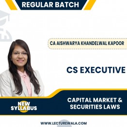 CS Executive Module II New Syllabus Capital Market & Securities Laws Regular Classes By CA Aishwarya Khandelwal Kapoor : Pen Drive / Online Classes