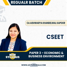 CSEET New Syllabus Paper 3 – Economic & Business Environment Regular Classes by CA Aishwarya Khandelwal Kapoor : Pen Drive / Online Classes