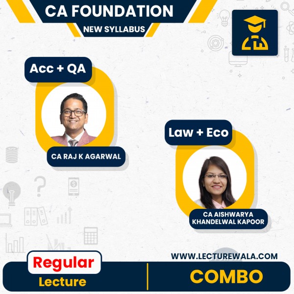 CA Foundation New Syllabus All Subjects Regular Course By CA Raj K Agrawal & CA Aishwarya Khandelwal Kapoor : Pen Drive / Online Classes