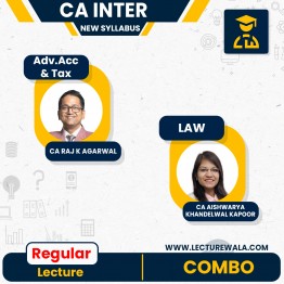 CA Inter New Syllabus Group - 2 Combo Regular Course By CA Raj K Agrawal & CA Aishwarya Khandelwal Kapoor : Online Classes