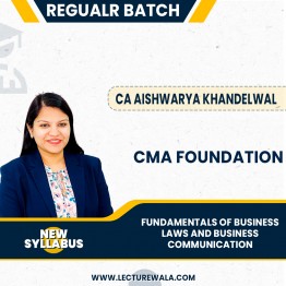 Paper 1 – Fundamentals of Business Laws and Business Communication Regular Classes by CA Aishwarya Khandelwal Kapoor: Pen Drive / Online Classes
