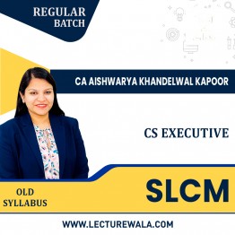 CS Executive Module II Old Syllabus Paper 6 – Securities Laws & Capital Markets Regular Classes By CA Aishwarya Khandelwal Kapoor : Pen Drive / Online Classes