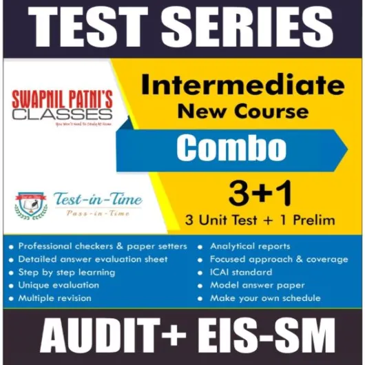 CA Inter Eis Sm & Audit Test Serial Combo : By CA Swapnil Patni & CA Harshad Jaju : Online test series 