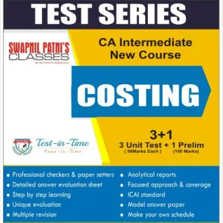 CA Inter Costing Test Series : By CA Harshad Jaju (For NOV 2022) CA Inter Costing Test Series : By CA Harshad Jaju (For NOV 2022)