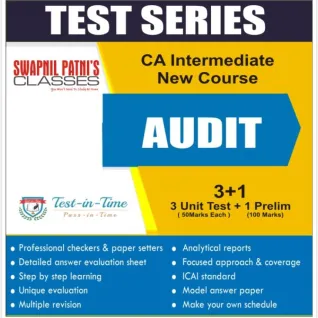 CA Inter Audit Test Series : CA Harshad Jaju (For Nov 2022) CA Inter Audit Test Series : CA Harshad Jaju (For Nov 2022)