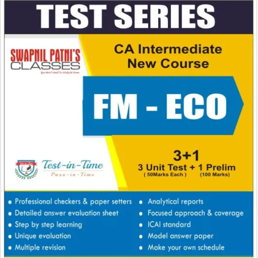 CA Inter FM-ECO Test Series : CA Swapnil Patni : Online test series 