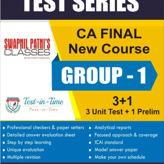 CA Final Group 1 Regular Course combo Test Serial : SPC (For MAY 2021 TO NOV.2021)