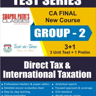 CA Final Group 2 Direct Tax Laws and International Taxation Regular Course Test Serial : SPC (For MAY 2021 TO NOV.2021) CA Final Group 2 Direct Tax Laws and International Taxation Regular Course Test Serial : SPC (For MAY 2021 TO NOV.2021)