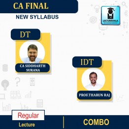 CA Final Indirect Tax (In English)  Direct Tax ( New Syllabus  Recorded Regular Course : Video Lecture + Study Material By CA Siddharth Surana & Prof.Tharun Raj (For May / Nov 2023)