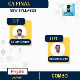 CA Final Indirect Tax (In English)  Direct Tax (Hinglish) New Syllabus  Recorded Regular Course  By CA Vijay Sarad & Prof.Tharun Raj : Pen Drive / Online Classes