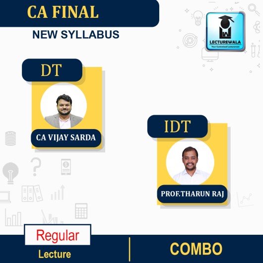 CA Final Indirect Tax (In English) Direct Tax (Hinglish) New Syllabus Recorded Regular Course By CA Vijay Sarad & Prof.Tharun Raj : Pen Drive / Online Classes