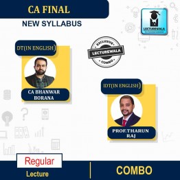 CA Final Direct Tax Laws And International Taxation & Indirect Tax Laws Combo New Syllabus Regular Course : Video Lecture + Study Material by PROF. THARUN RAJ and CA Bhanwar Borana ( May /Nov. 2022)