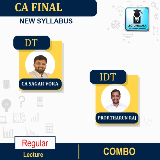 CA Final Indirect Tax (In English) & Direct Tax ( Hinglish )New Syllabus  Recorded Regular Course : Video Lecture + Study Material By CA Sagar Vora & Prof.Tharun Raj (For May 2023)