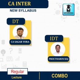 CA Inter Direct & Paper-4B Indirect Tax Laws Regular Course : Video Lecture + Study Material By CA Sagar Vora & Prof.Tharun Raj (For May / Nov  2023)