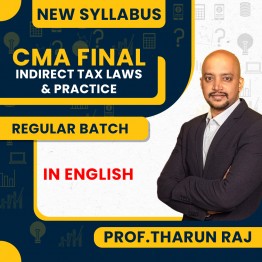 Prof.Tharun Raj CMA Final INDIRECT Tax