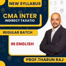 CMA Inter New Syllabus Indirect Taxation | Paper 7B Regular Classes In English By Prof. Tharun Raj : Pen Drive / Online Classes 