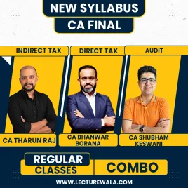 CA Final Taxation Regular Batch & Audit Exam-oriented Batch in Full English By CA Bhanwar Borana & CA Tharun Raj & CA Shubham Keswani : Online Classes CA Final Taxation Regular Batch & Audit Exam-oriented Batch in Full English By CA Bhanwar Borana & CA Tharun Raj & CA Shubham Keswani : Online Classes