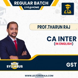 CA Inter Paper-3B GST New Syllabus Regular Course By Prof.Tharun Raj : Pen Drive / Online Classes